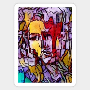 Abstract woman portrait Sticker